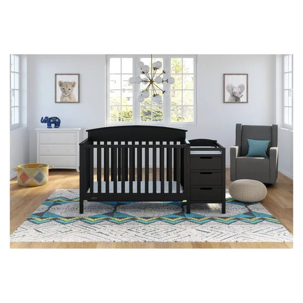 Graco Benton 4-in-1 Convertible Crib and Changer - Black