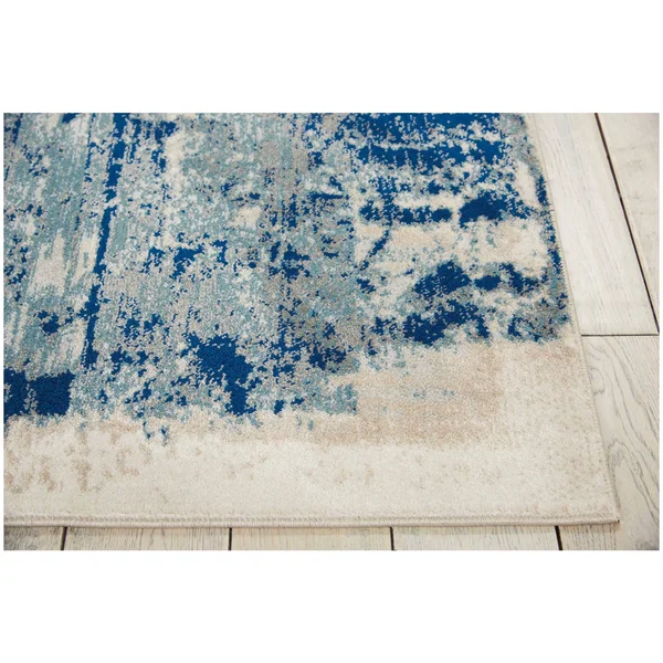 Nourison Maxell MAE16 5&3x22 x 7&3x22 Ivory Blue Area Rug