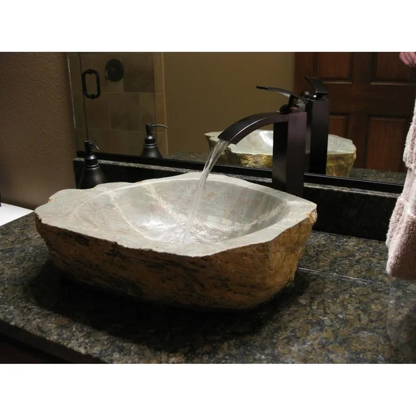 Miseno MNOCS Natural Stone 17x22 Specialty Vessel Bathroom Sink - Royal Cobblestone