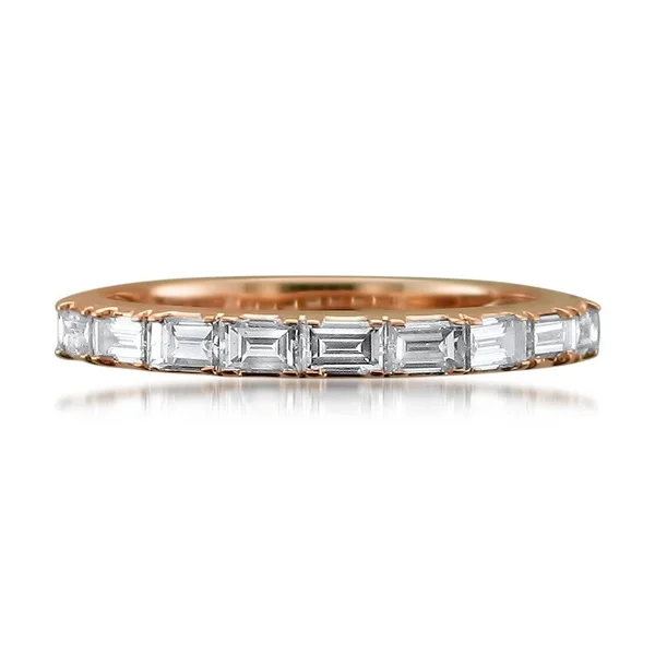 Montebello Jewelry Montebello 14K Gold 1/2ct TDW Baguette-Cut White Diamond Wedding Band 9.5