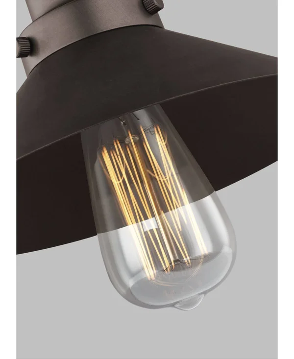 Feiss Hooper 1-Light Antique Bronze Flush Mount