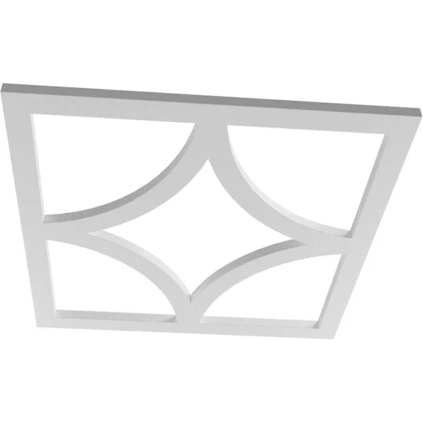 Ekena Millwork CMPP28X28STSNI 28x22OD x 17 7/8x22ID x 3/4x22P Statesman Architectural Grade PVC Pierced Ceiling Medallion, Nicke