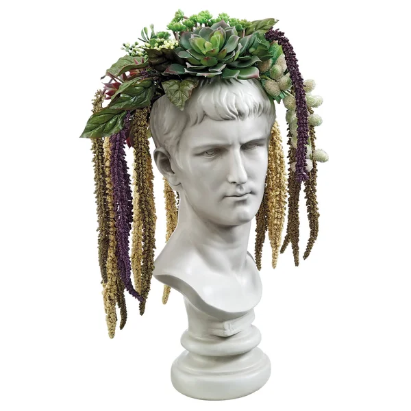 Design Toscano Bust Planter of Antiquity Emperor Caligula Statue