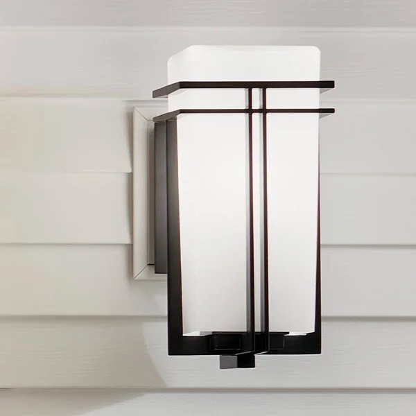 Kichler Lighting 49202BK Tremillo Outdoor Wall Light, Black