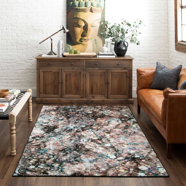 Mohawk Home Prismatic Layered Marble Rug - Grey, 2x3 ft
