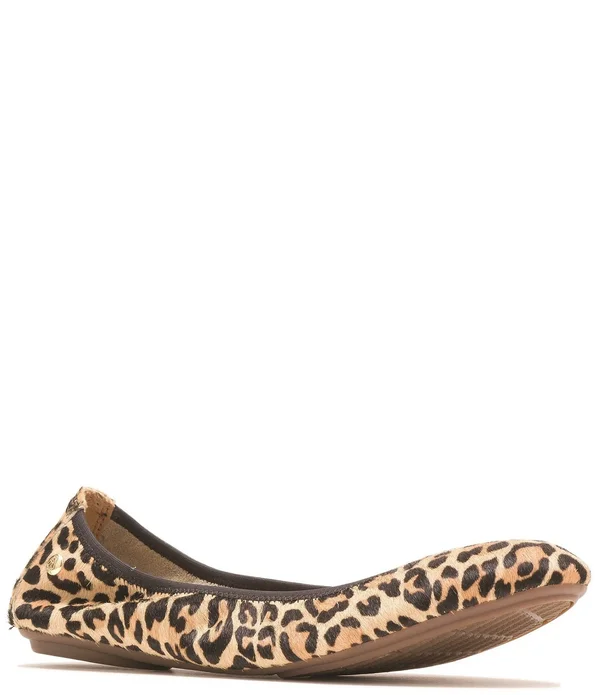 Hush Puppies Women's Chaste Ballet Flat - Size: 9.5, Leopard Calf Hair