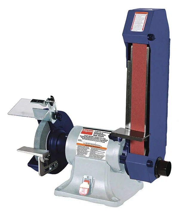 Dayton 3NYA7 Combo Belt & Bench Grinder - 8 in Dia, 2x48