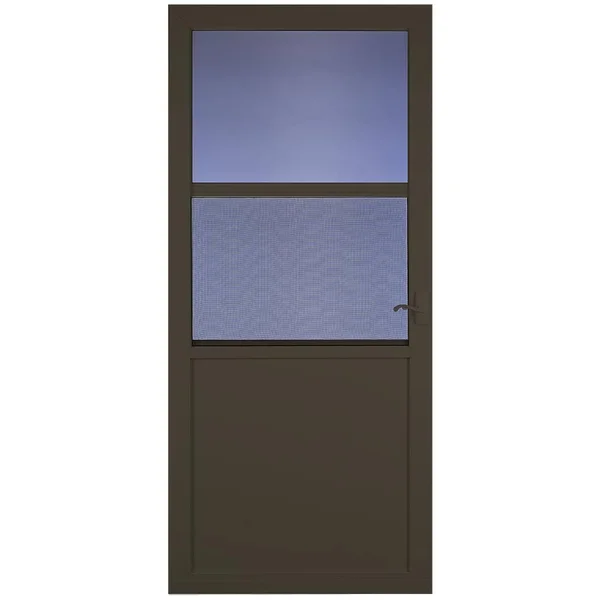 Larson Northport 32-in x 81-in Brown High-View Aluminum Storm Door - 36018041