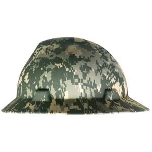 MSA V-Gard Camo Polyethylene Slotted Cap Hard Hat - 032792-26532