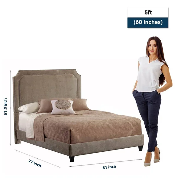 Leffler Home Manor Belgrave Upholstered Navy King Bed Blue