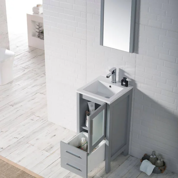 Blossom Sydney 16x22 Vanity Set with Mirror Metal Gray