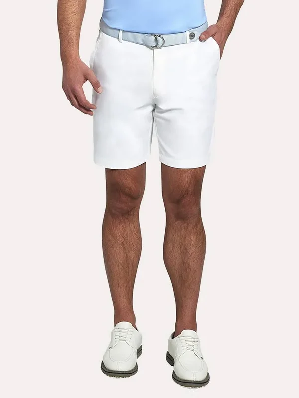 Peter Millar Salem High-Drape Performance Shorts White