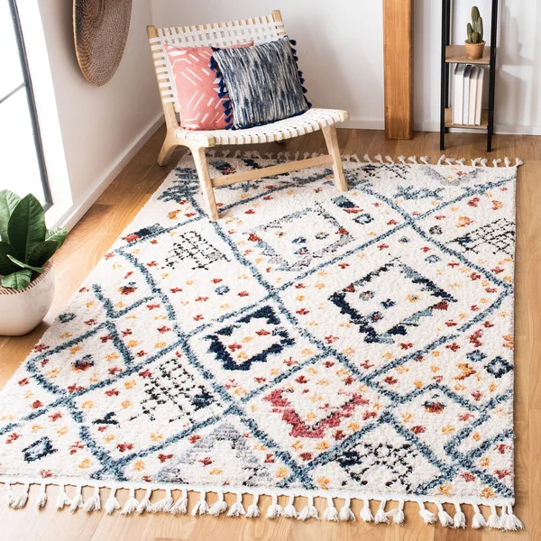 Safavieh Morocco Riina Tribal Rug (6&7x22 x 6&7x22 Round - Ivory/Multi)