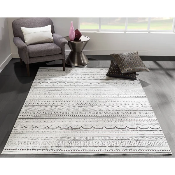 Momeni Covington COV-3 3&11x22 x 5&7x22 Ivory Area Rug