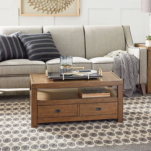Hammary Juno Warm Oak Small Rectangular Cocktail Table