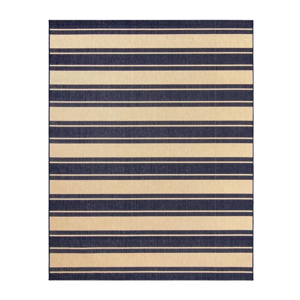 Gertmenian Paseo Castro Striped Indoor Outdoor Rug, Blue, 8x10 ft