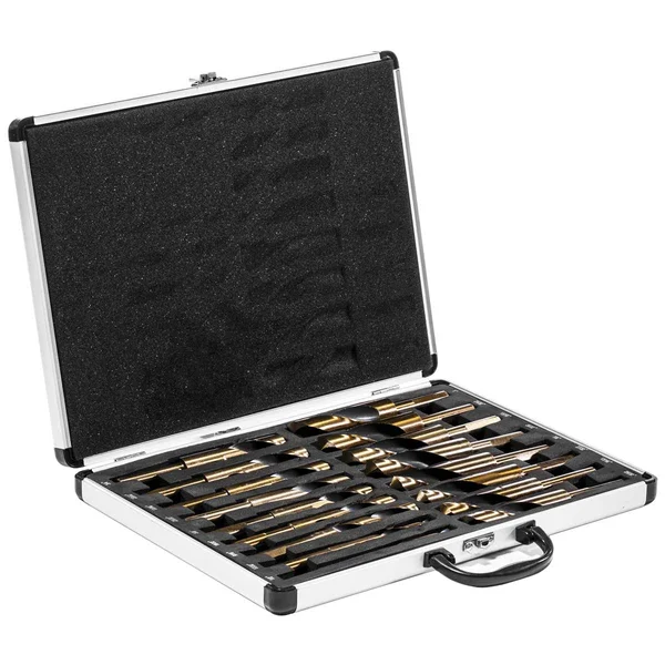 XtremepowerUS 17pc HSS Cobalt Silver & Deming Drill Bits Set w/ Metal Case