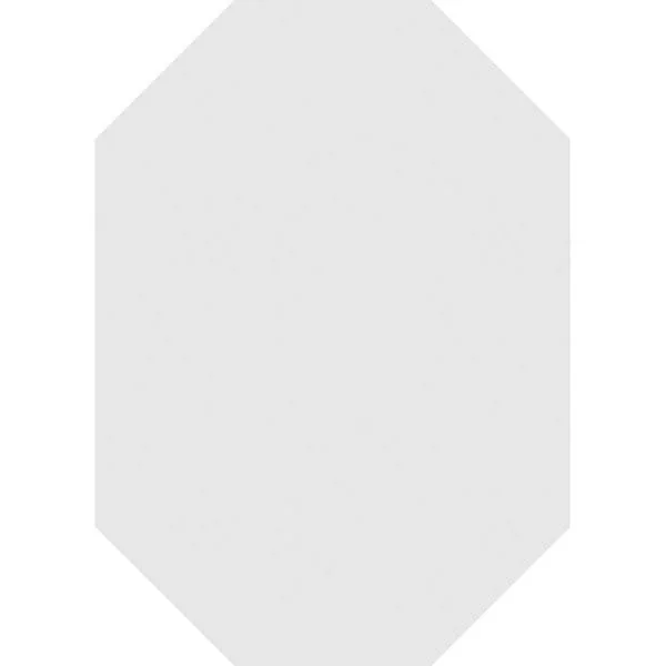 Ekena Millwork GVPOV20X3401SN 20x22W x 34x22H Vertical Elongated Octagon Surface Mount PVC Gable Vent: Non-Functional - w/ 3-1/2x
