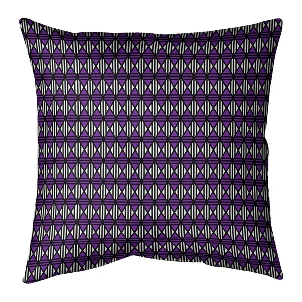 Porch & den Gilmore Classic Lined Diamonds Throw Pillow - 26 x 26 - Red - Polyester