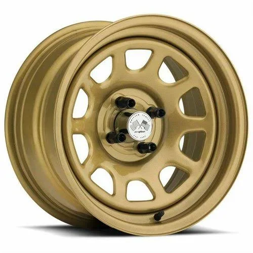 16x10 4x100mm U.S. Wheel 022 Series Drift Daytona FWD Gold Wheels