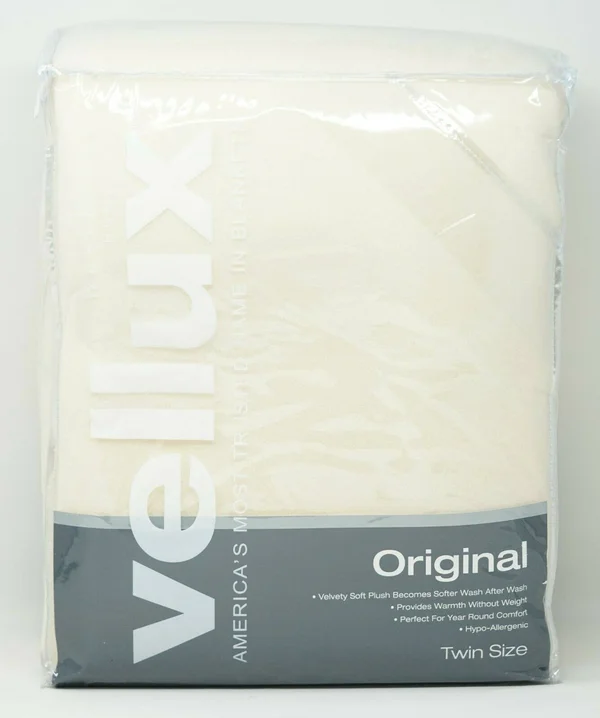 Vellux Twin Blanket - Ivory