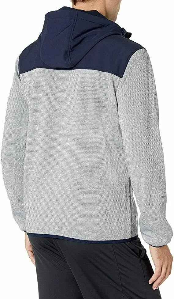 Reebok Chest Panel Hooded Jacket - Gray/Navy - L