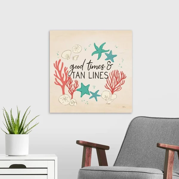 Beach Time IV, Canvas Wall Art, 20x20, Great Big Canvas