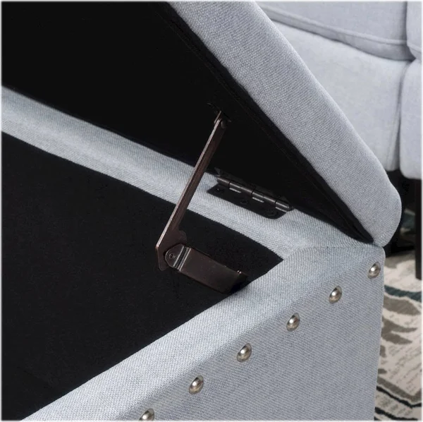 Noble House - Bench Ottoman - Light Gray/Dark Brown