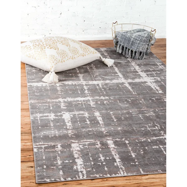 Jill Zarin Uptown Lexington Avenue Gray Area Rug - Size: 9& x 12&