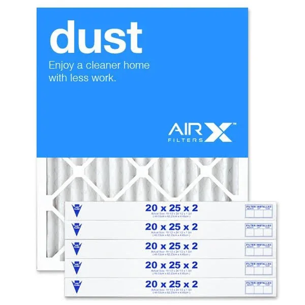 AIRx Filters Dust 20x25x2 Air Filter Replacement Pleated MERV 8 - 6-pk