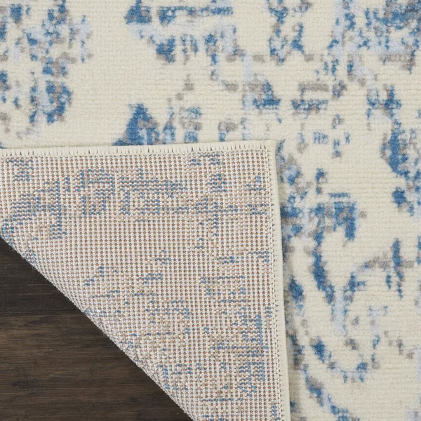 Nourison Jubilant JUB09 Area Rug - Ivory Blue, 7& x 10&