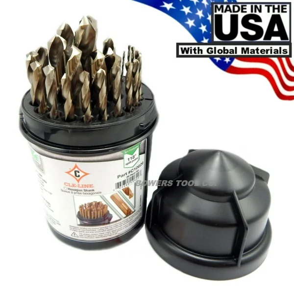 Cle-Line C10629 Jobber Drill Set - 29 pc, Cobalt