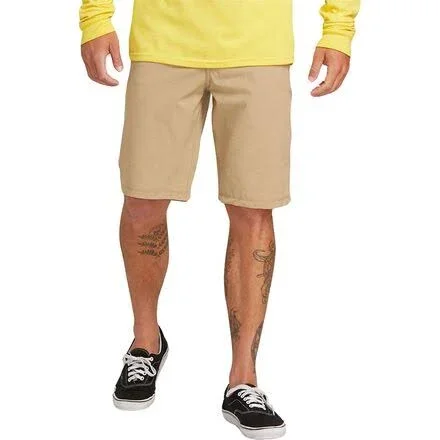 Volcom Frickin Surf N& Turf Static 2 Shorts Men's Hybrid - Dark Khaki, Size 33