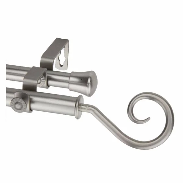 Rod Desyne Curl Double Curtain Rod, Black