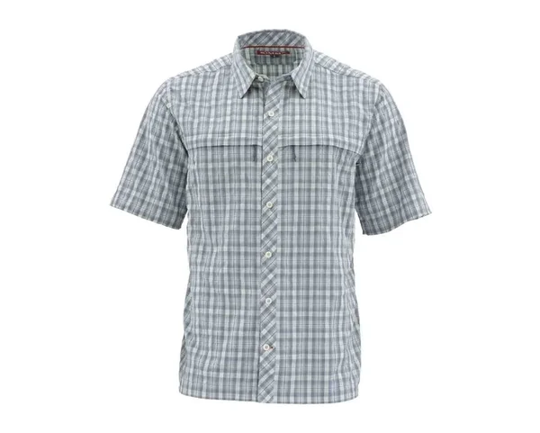 Simms Stone Cold SS Shirt Smoked Salmon Morada Plaid, M