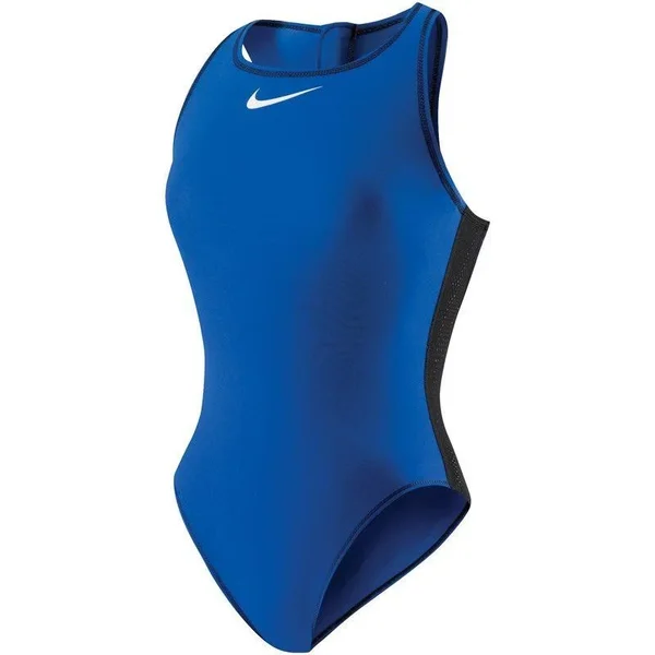 Nike Women's High Neck Tank Water Polo Suit Game Royal 36