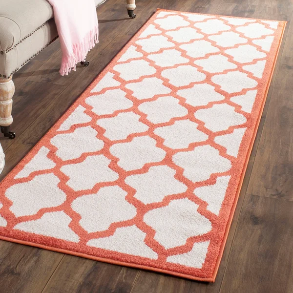 Safavieh Amherst AMT420Q Light Blue, Navy Rug 7& x 7& Round