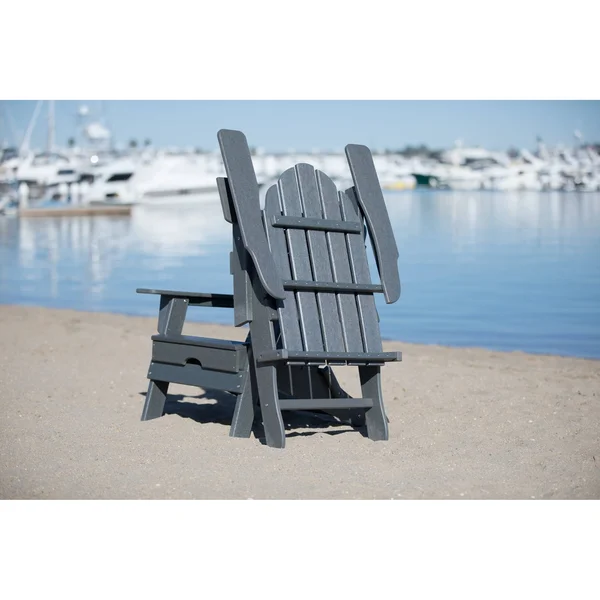 Luxeo Balboa White Folding Adirondack Patio Chair (2-Pack)