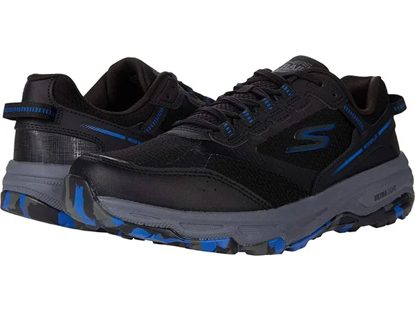 Skechers Go Run Trail Altitude - Marble Men's Shoes Black/Blue : 10 3E - Extra Wide