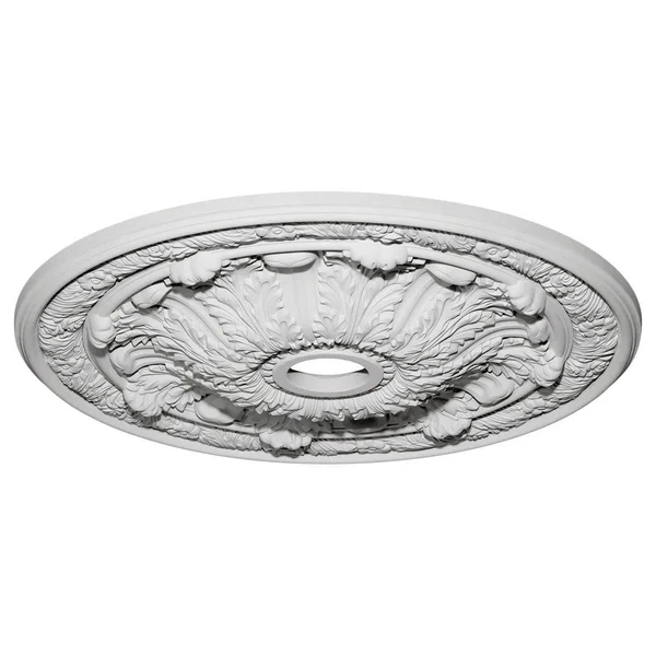 30x22OD x 3 7/8x22ID x 3 1/4x22P Flagstone Ceiling Medallion Stone Hearth Finished
