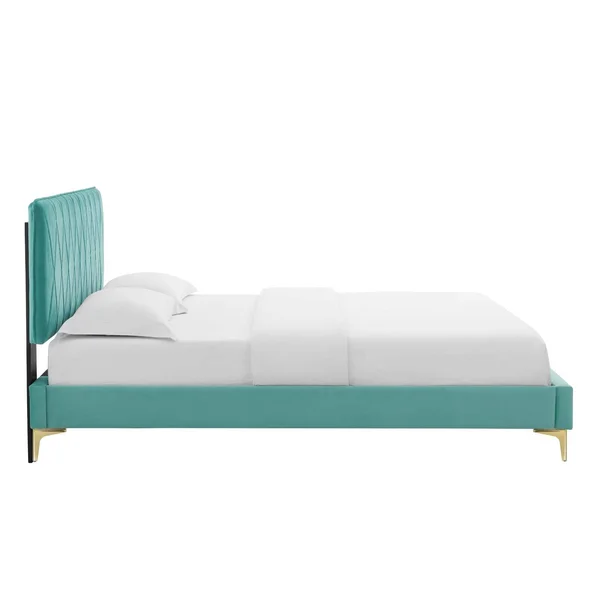 Phillipa Performance Velvet King Platform Bed MOD-6928-MIN