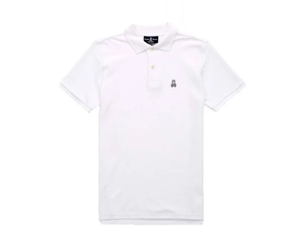 Psycho Bunny Big and Tall Classic Polo (White) Men's Clothing
