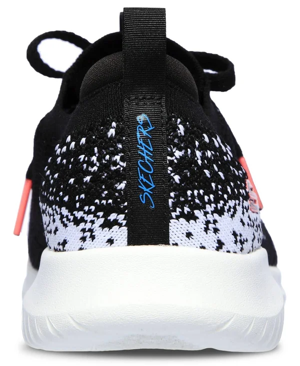 Skechers Women's Ultra Flex Twilight Twinkle Sneaker - Black/White