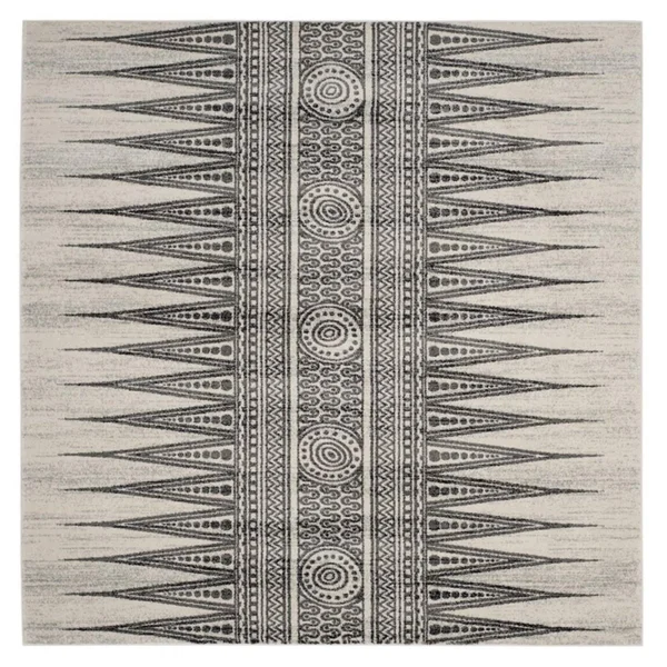 Safavieh Evoke EVK226D 6&7x22 x 6&7x22 Square Ivory - Grey Area Rug