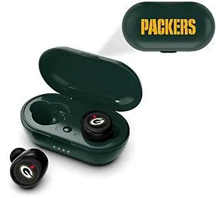 NFL Set of 2 True Wireless Earbuds withCharging Case - Packers