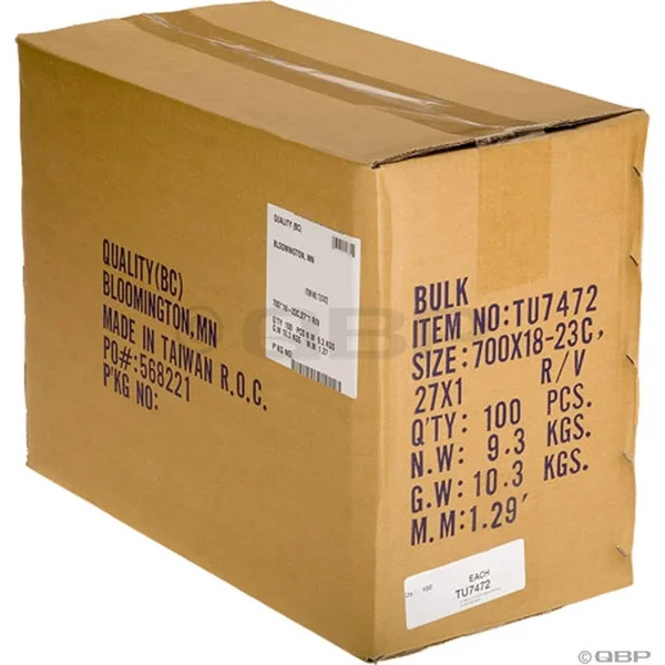 Q-Tubes 26 x 1.5-1.75 Box of 50 Bulk Schrader Valve Tubes