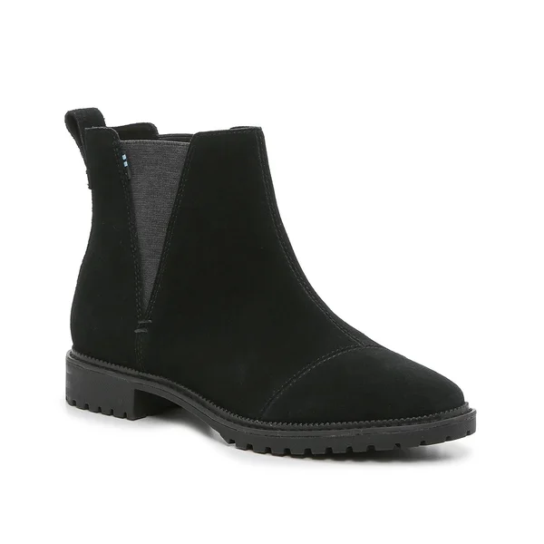 Toms Cleo Chelsea Boot, Women's, Black, Size 7, Boots, Block, Bootie, Chelsea