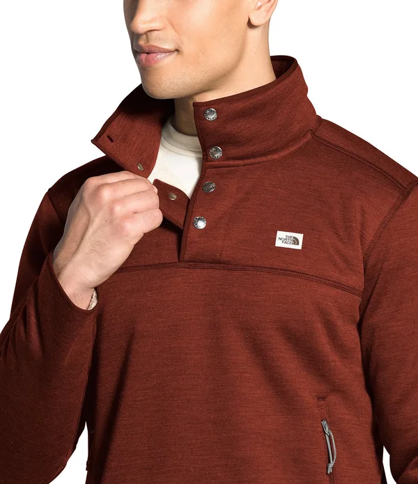 The North Face Sherpa Patrol 1/4-Snap Pullover - Men's Mallard Blue White Heather, S
