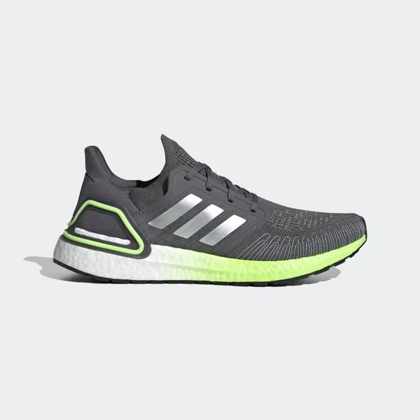Adidas Ultraboost 20 Shoes - Men's - Grey Five - Silver, Signal Green - 14