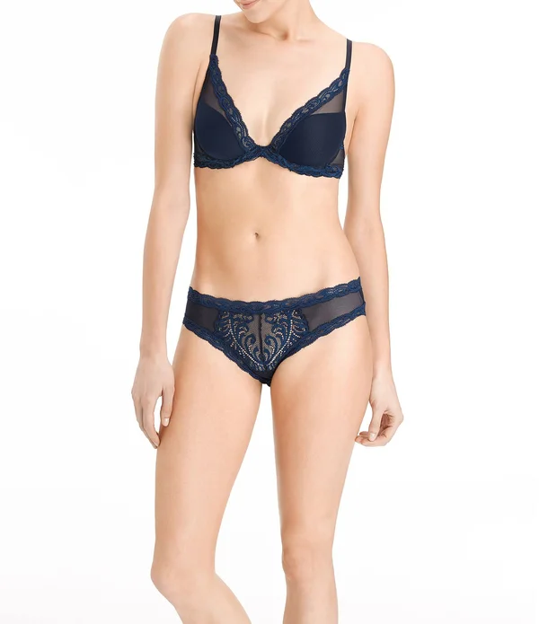 Natori Feathers Contour Plunge Bra - Midnight (730023) 36G